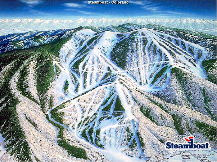 ski runs of Steamboat Springs, CO